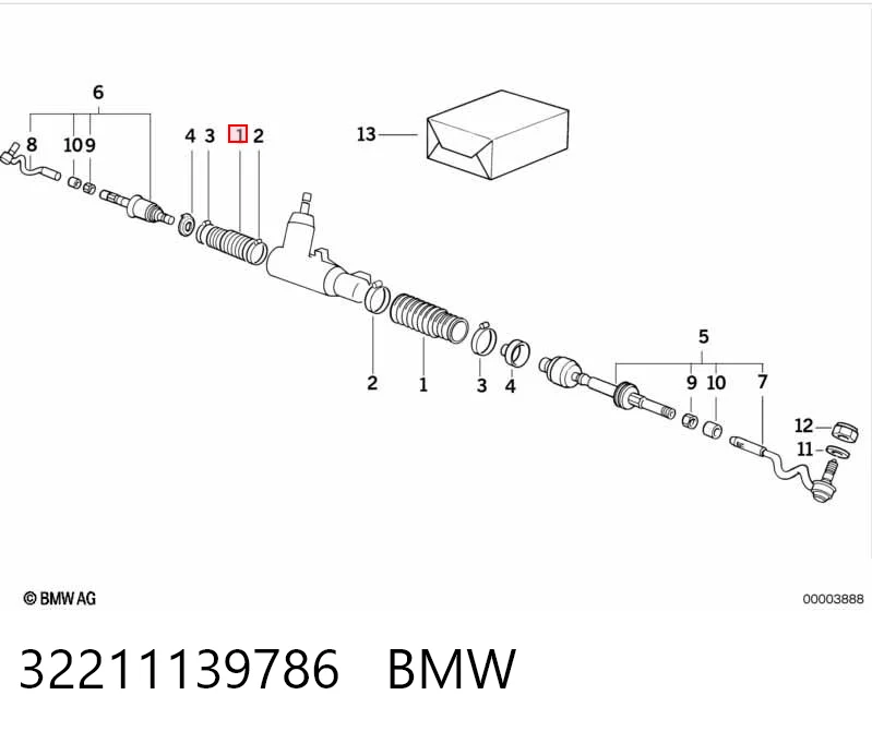 32211139786 BMW Guardapolvo dirección