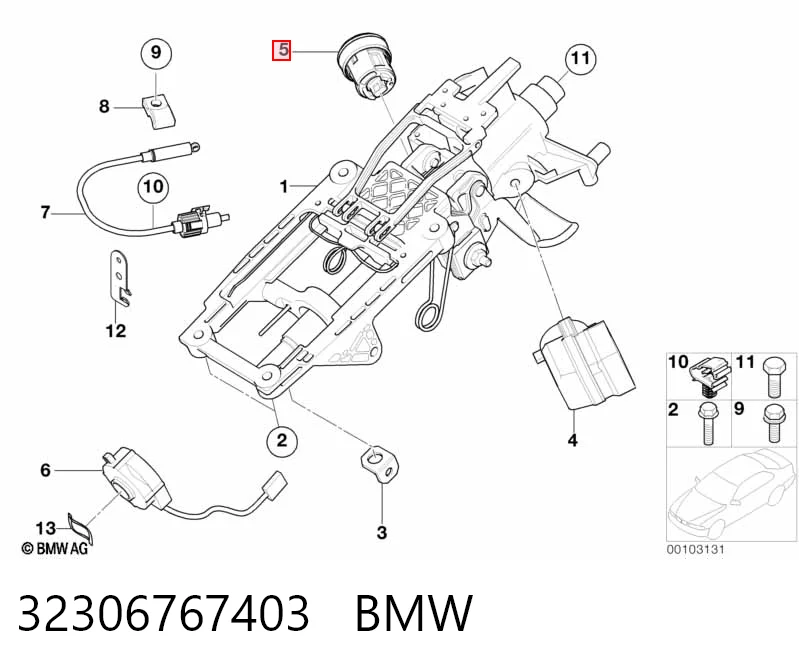 Bombín de arranque para Mini Cooper R50, R53
