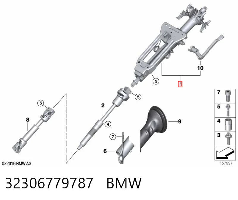 Columna de volante para BMW X5  E70