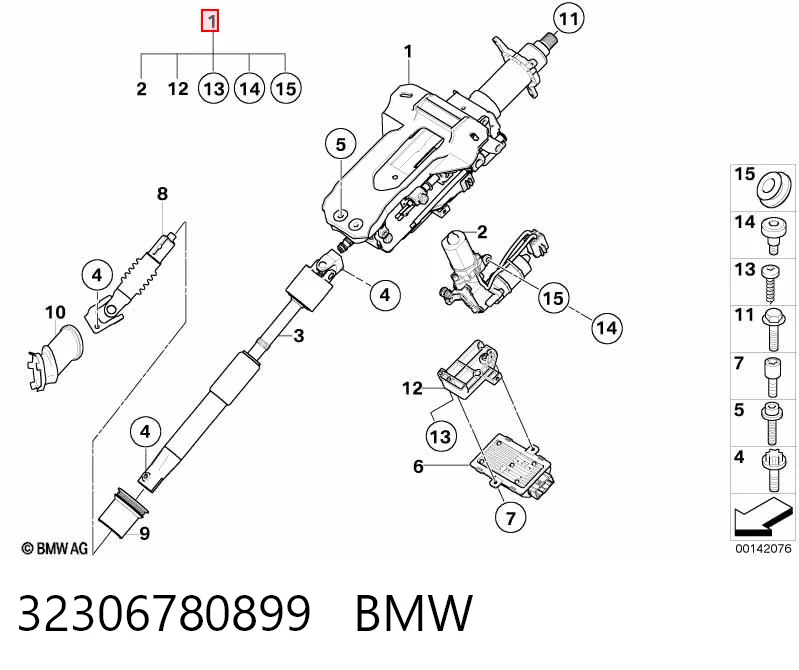 Columna de dirección BMW 7 sedán (E65, E66, E67) (2001 - 2008) precio, desde 162,62 EUR