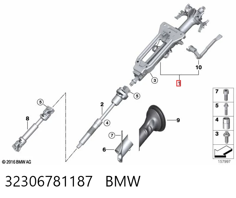Columna de dirección BMW X5 SUV (E70) (2007 - 2013) precio, desde 146,65 EUR