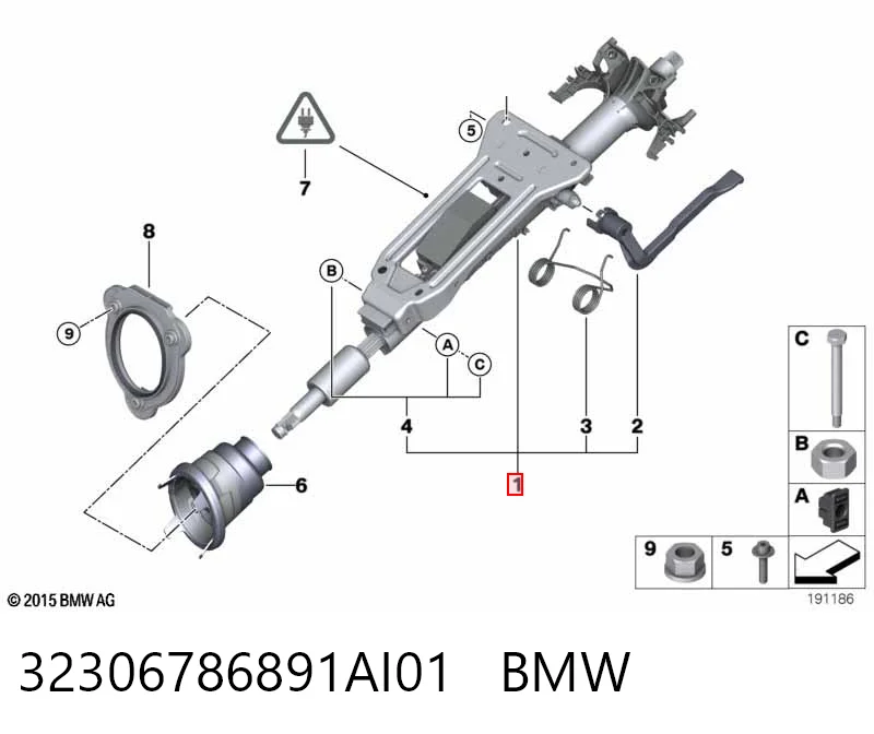 Columna de volante para BMW 3  E90