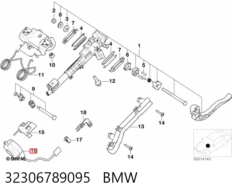 32306789095 BMW Sensor de ángulo de giro del volante