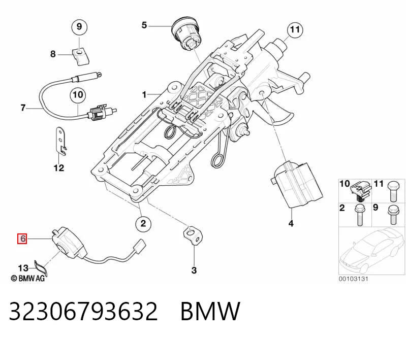 32306793632 BMW Sensor de ángulo de giro del volante