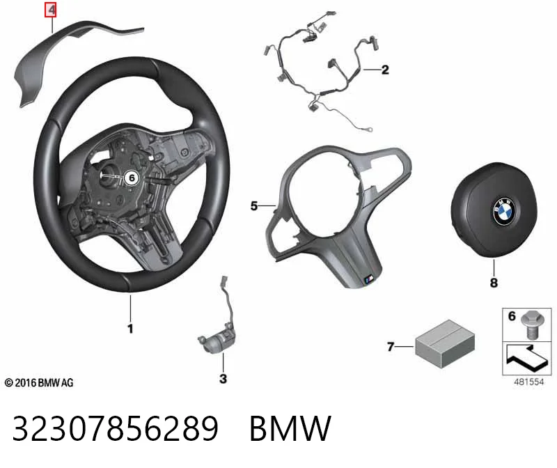 32307856289 BMW Cubierta del volante