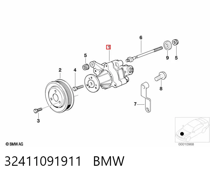 32411091911 BMW Bomba hidráulica de dirección
