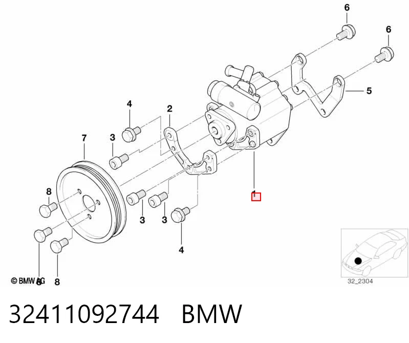 32411092744 BMW Bomba hidráulica de dirección