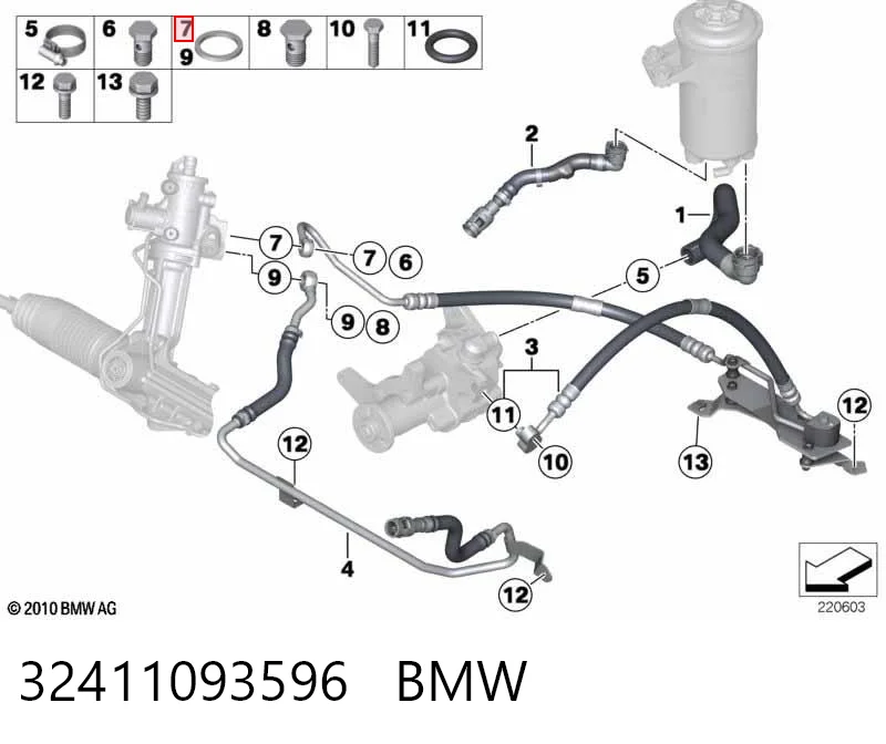 32411093596 BMW Junta del tapón del cárter de aceite