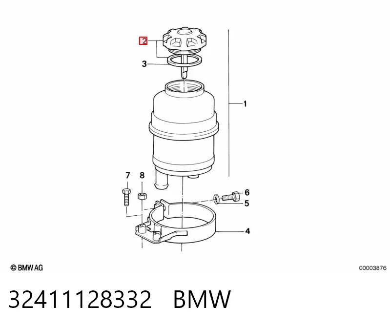32411128332 BMW Tapón del radiador de refrigerante