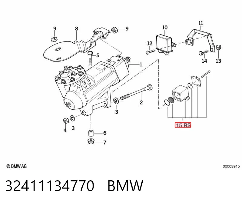32411134770 BMW Válvula MPL de cremallera de dirección