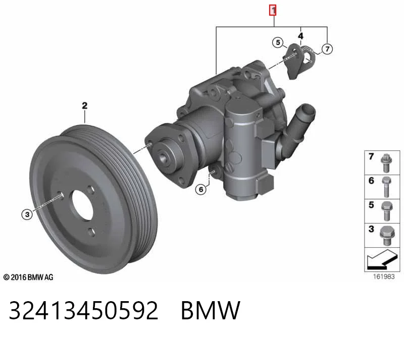 32413450592 BMW Bomba hidráulica de dirección