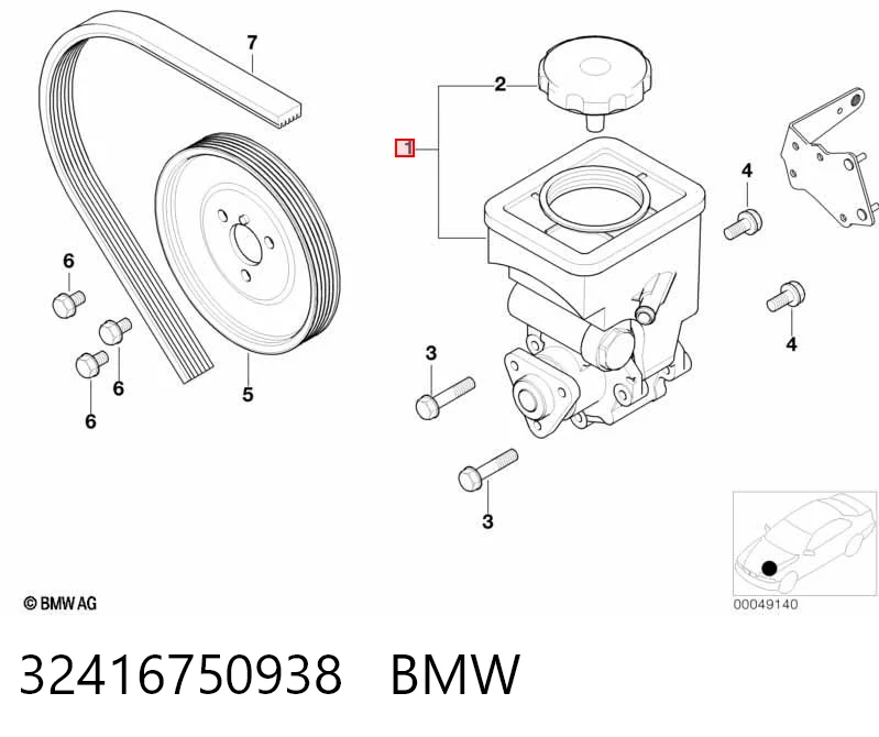 Bomba de dirección hidráulica BMW 7 