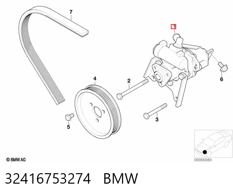 32416753274 BMW Bomba hidráulica de dirección