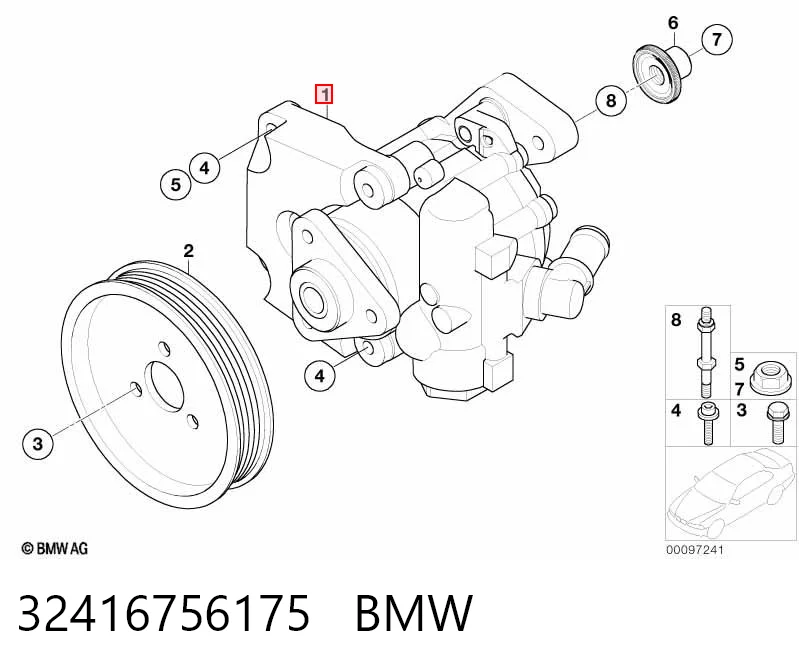 32416756175 BMW Bomba hidráulica de dirección
