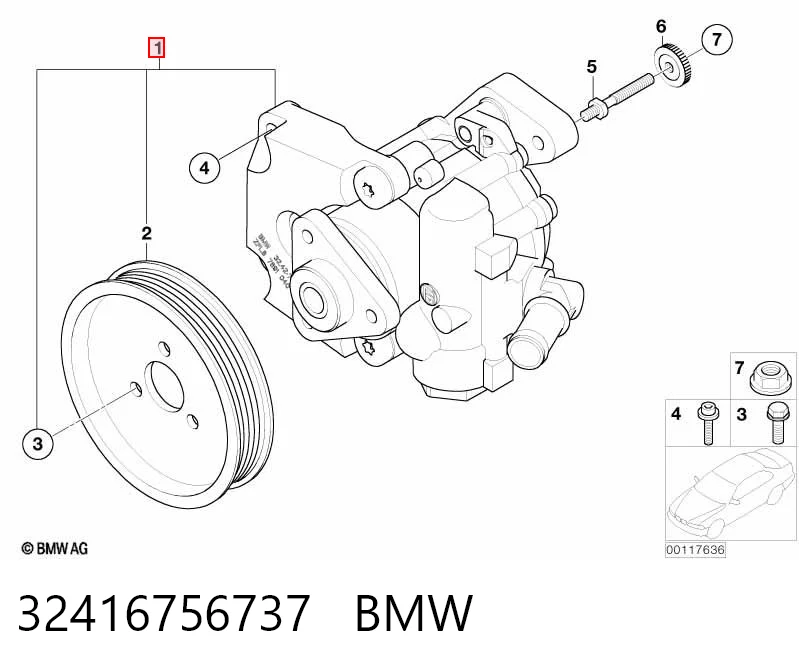 32416756737 BMW Bomba hidráulica de dirección