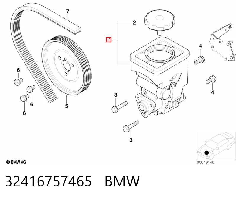 32416757465 BMW Bomba hidráulica de dirección