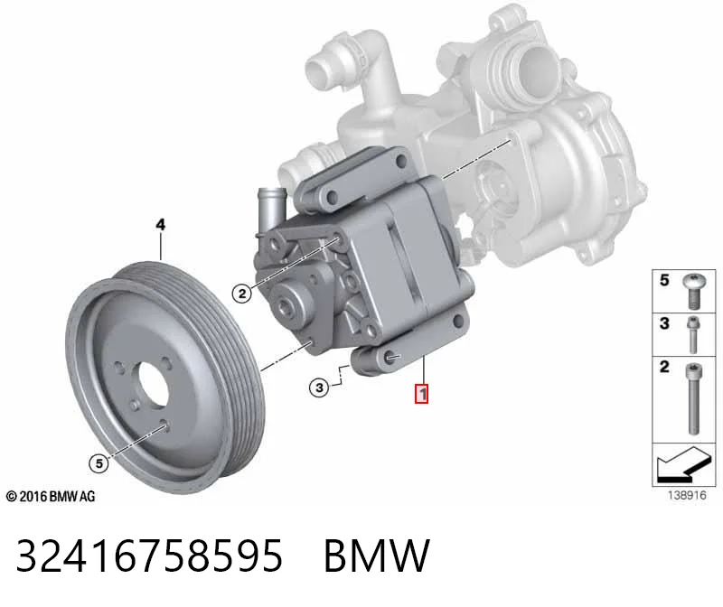 32416758595 BMW Bomba hidráulica de dirección