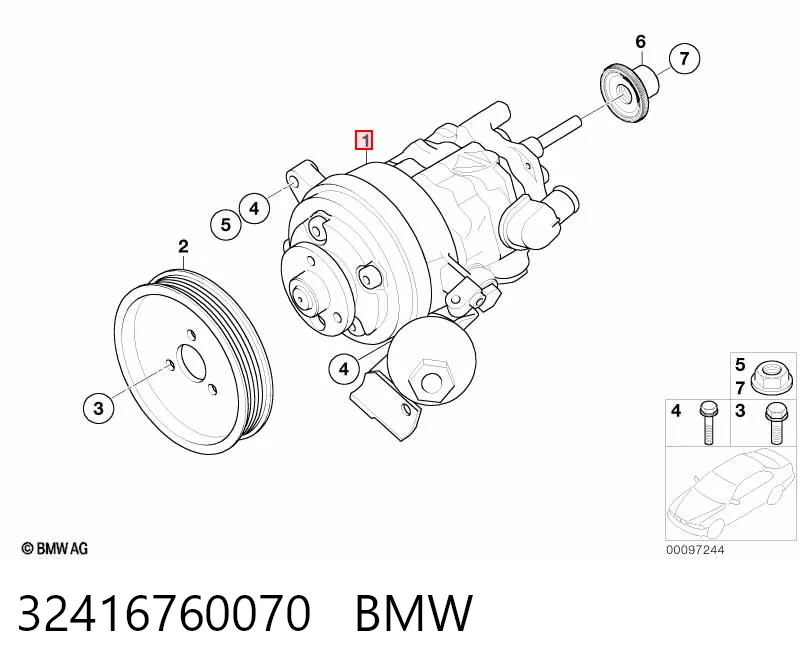 32416760070 BMW Bomba hidráulica de dirección