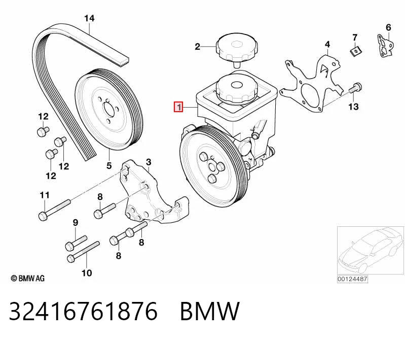32416761876 BMW Bomba hidráulica de dirección