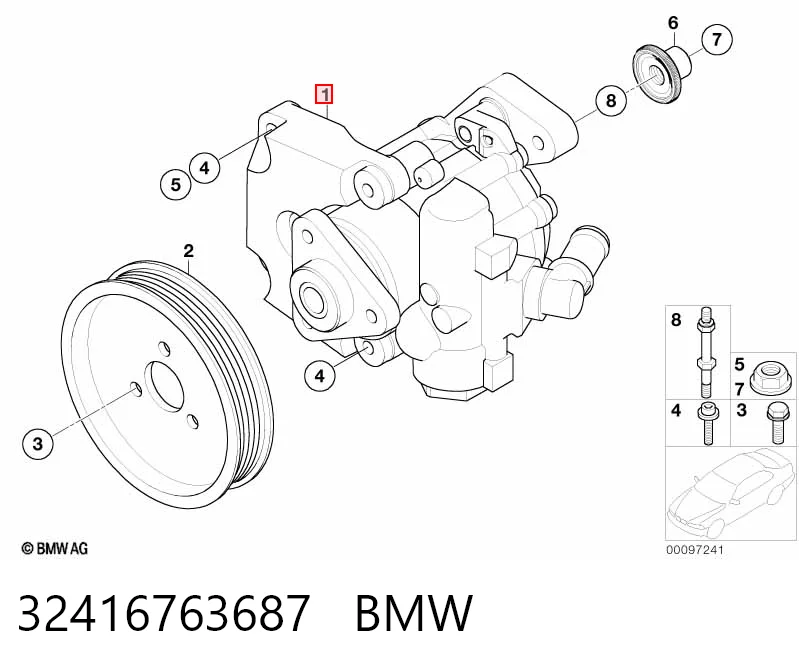 32416763687 BMW Bomba hidráulica de dirección