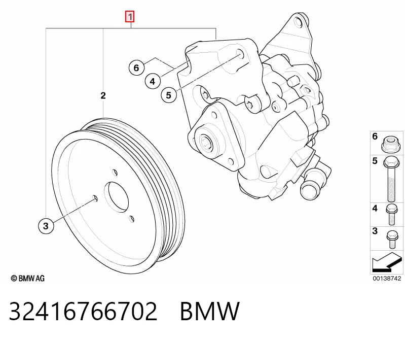 32416766702 BMW Bomba hidráulica de dirección
