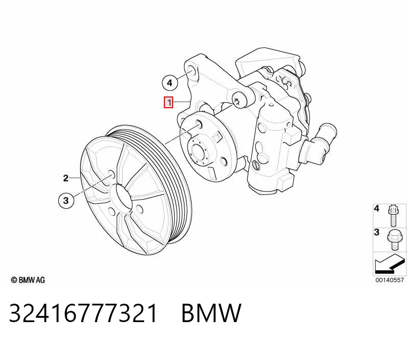 32416777321 BMW Bomba hidráulica de dirección