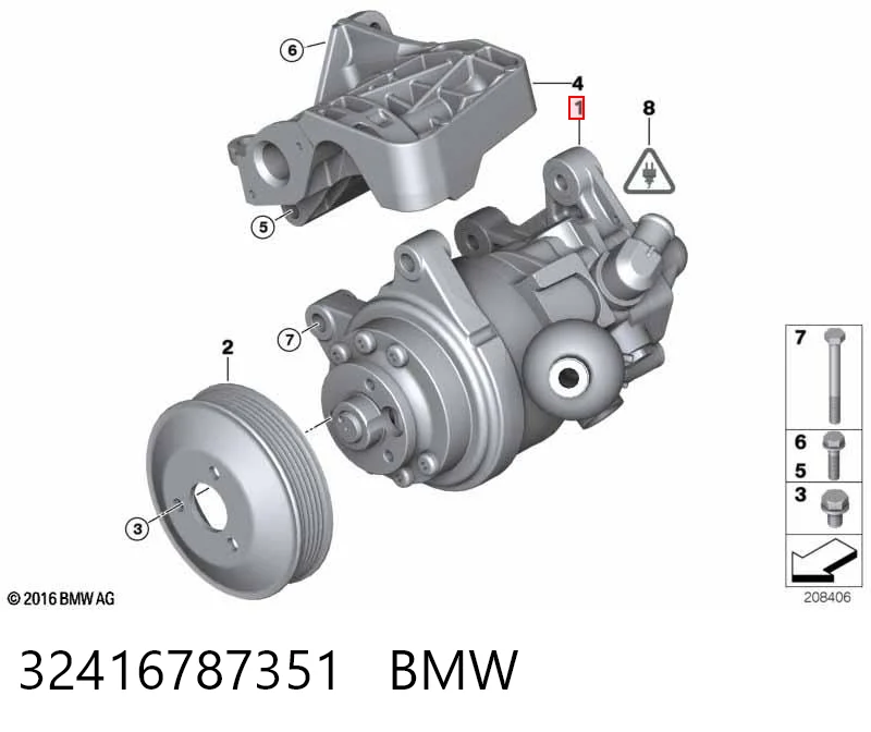 32416787351 BMW Bomba hidráulica de dirección