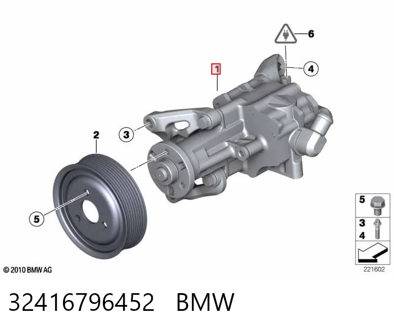32416796452 BMW Bomba hidráulica de dirección