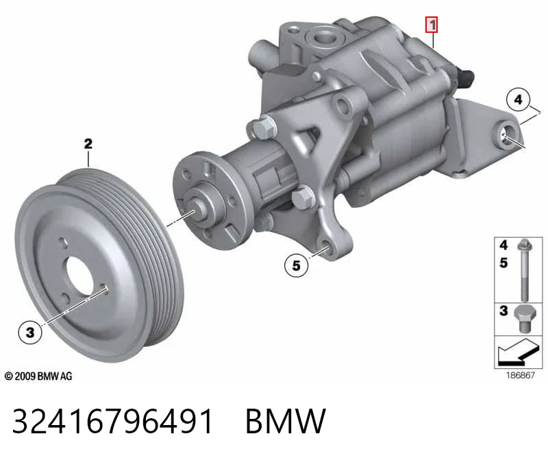32416796491 BMW Bomba hidráulica de dirección
