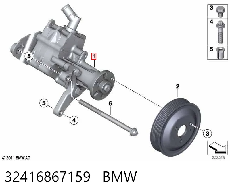32416867159 BMW Bomba hidráulica de dirección