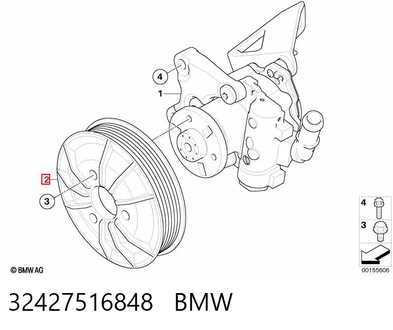 32427516848 BMW Polea de la bomba de agua
