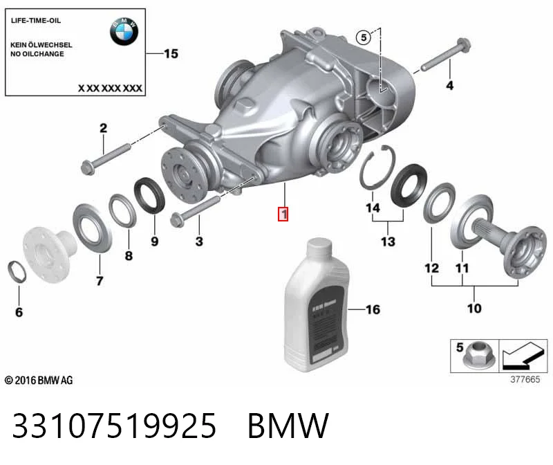 33107519925 BMW Grupo trasero