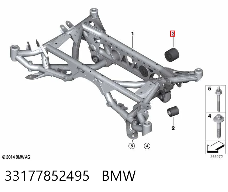 33177852495 BMW Silentblock del puente trasero