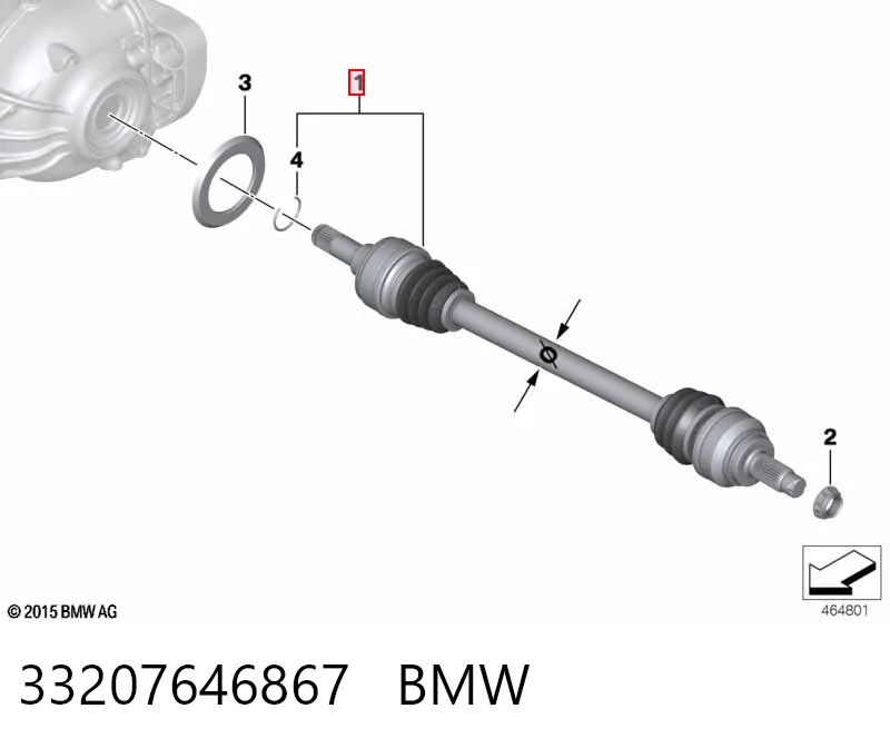 33207646867 BMW Semieje trasero