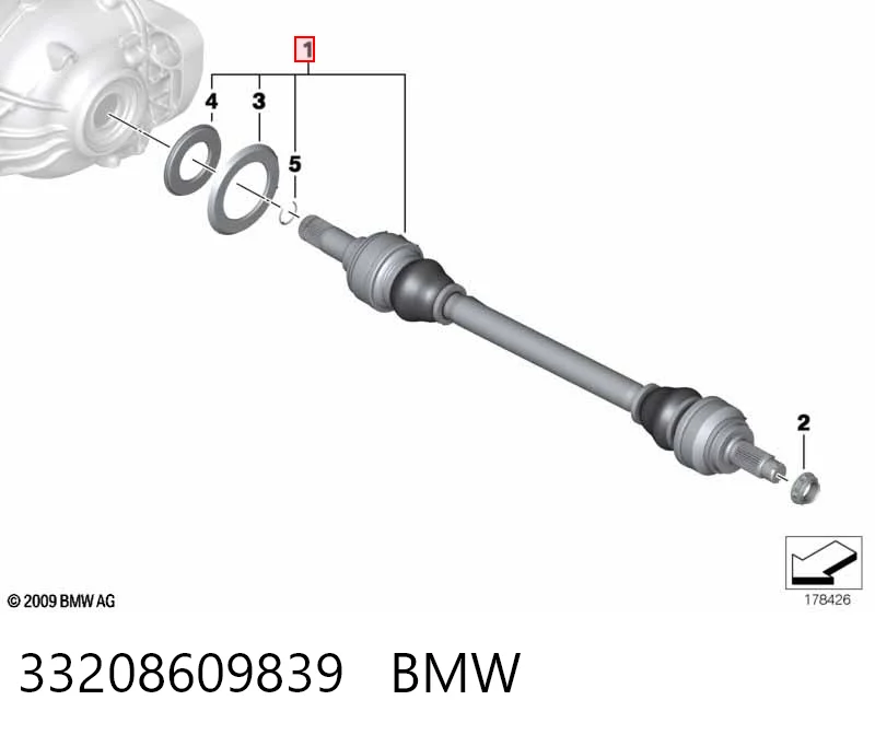 33208609839 BMW Semieje trasero