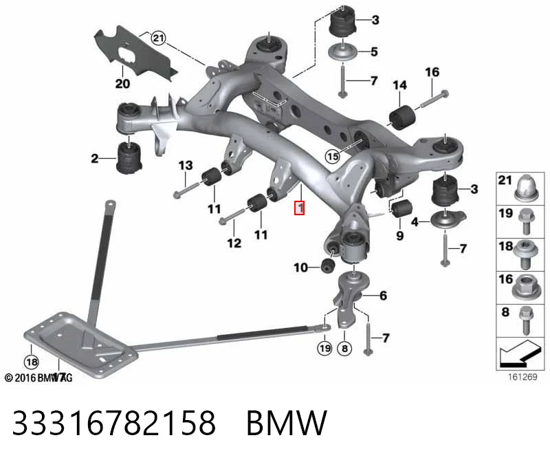 Comprar Subchasis trasero soporte motor BMW X1 E84 a bajo precio