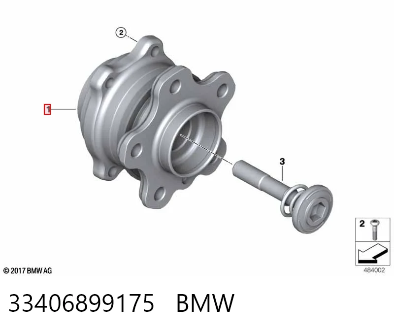33406899175 BMW Cubo delantero