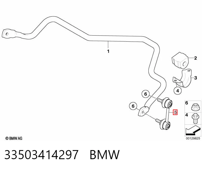 Gomas de barra estabilizadora BMW X3  (E83)