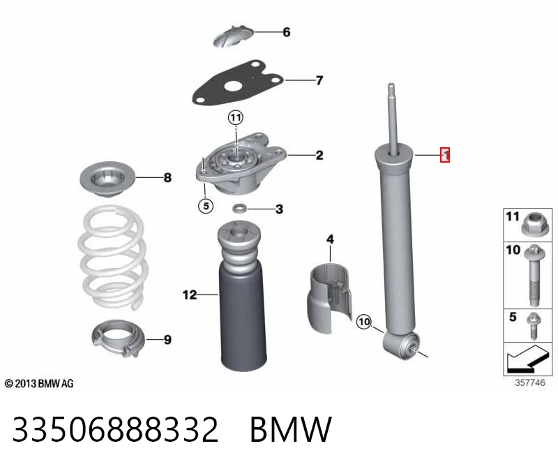 Comprar Amortiguador trasero BMW 2  F46 a bajo precio