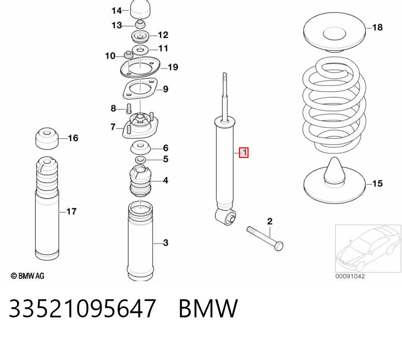 33521095647 BMW Amortiguadores posteriores