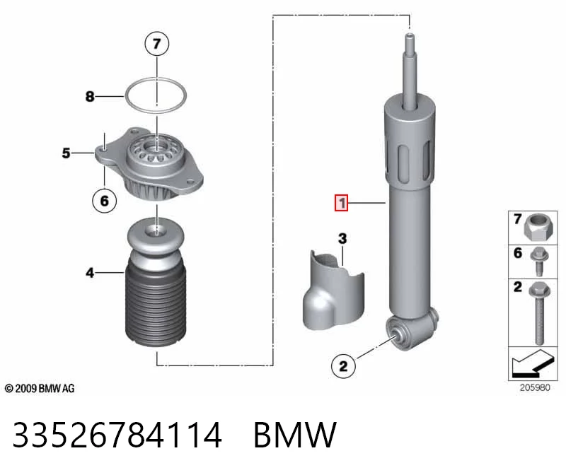33526784114 BMW Amortiguadores posteriores