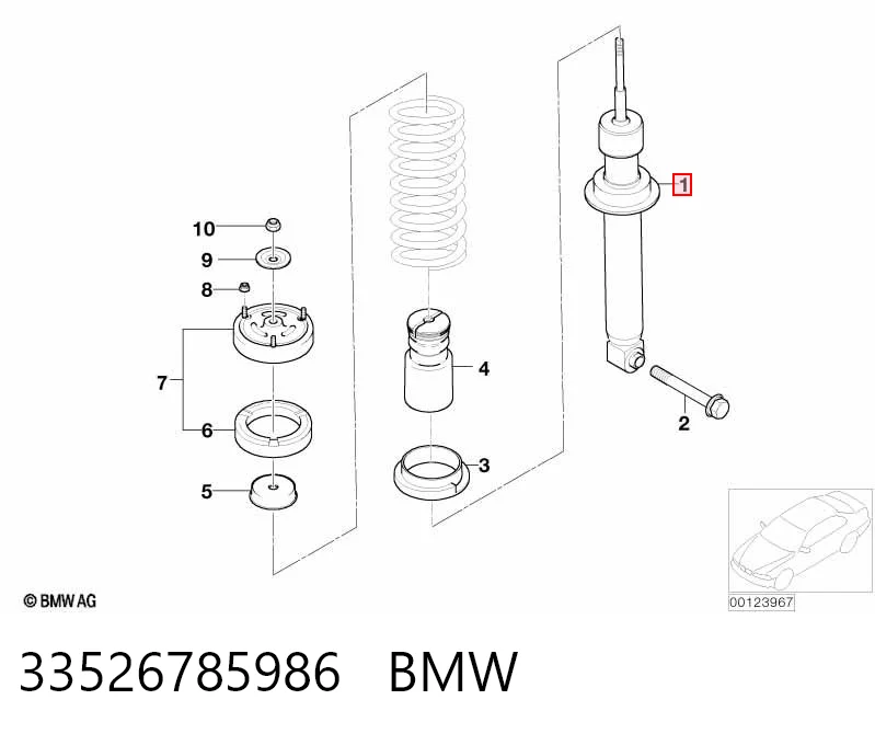 33526785986 BMW Amortiguadores posteriores