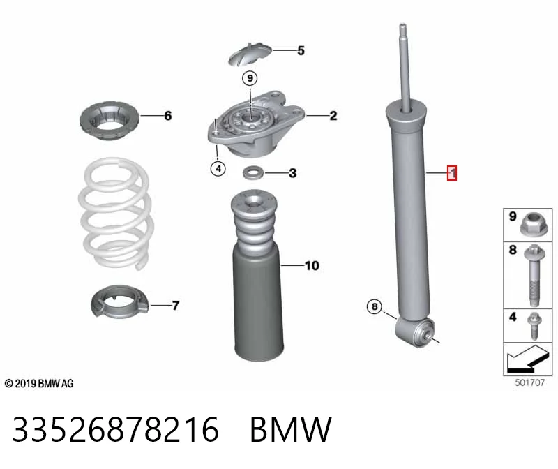 33526878216 BMW Amortiguadores posteriores