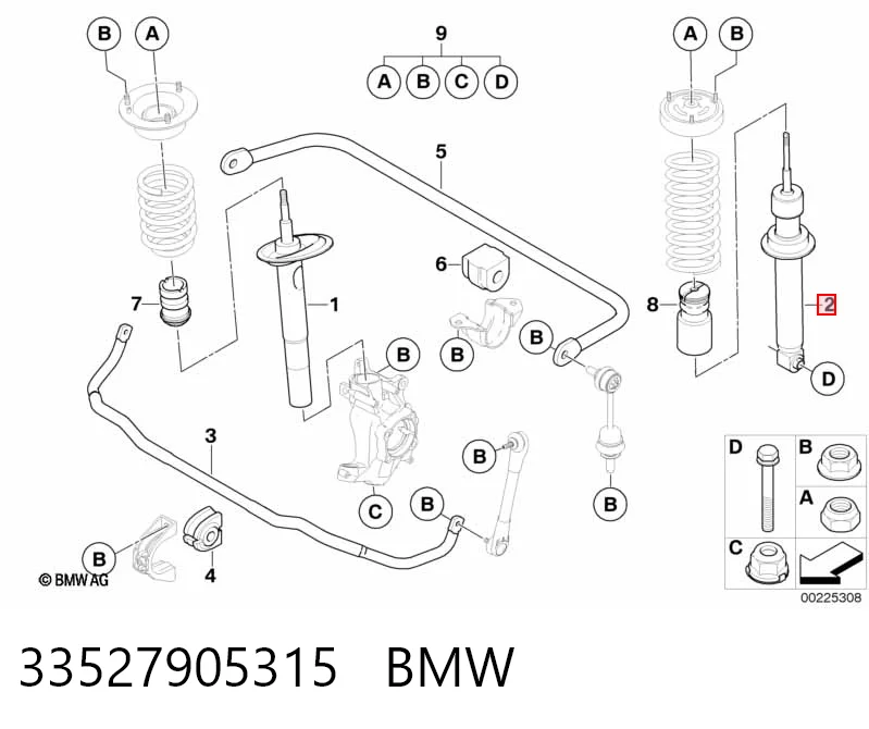 33527905315 BMW Amortiguadores posteriores