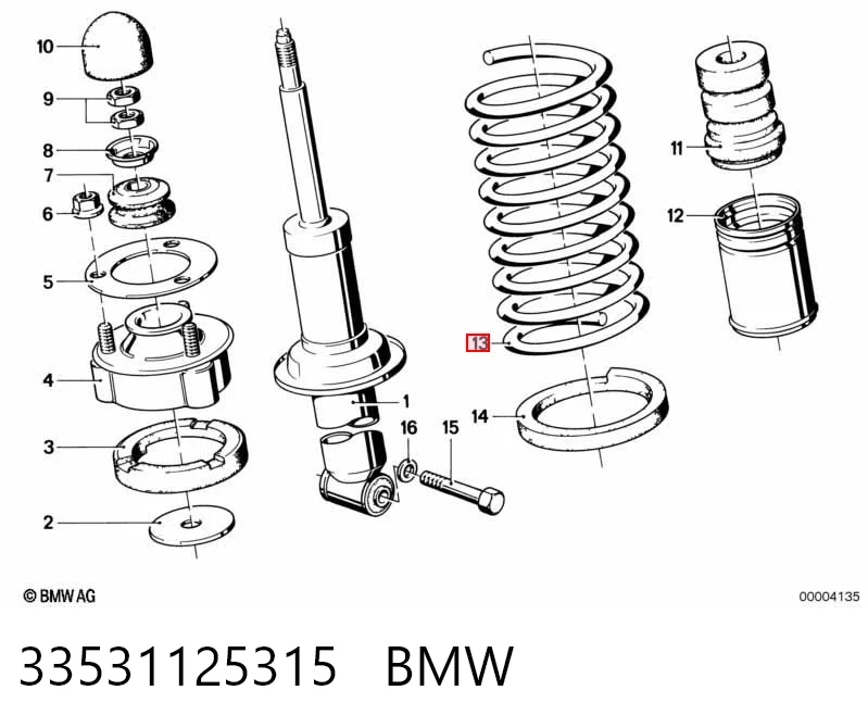 Comprar Muelle trasero BMW 5  E28 a bajo precio