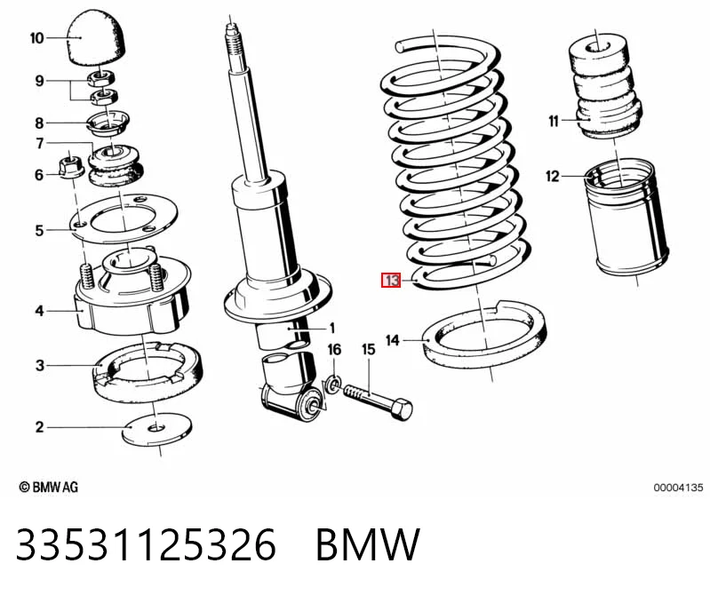 Muelle de suspensión trasero BMW 5 sedán (E28) (1980 - 1990) precio, desde 32,59 EUR