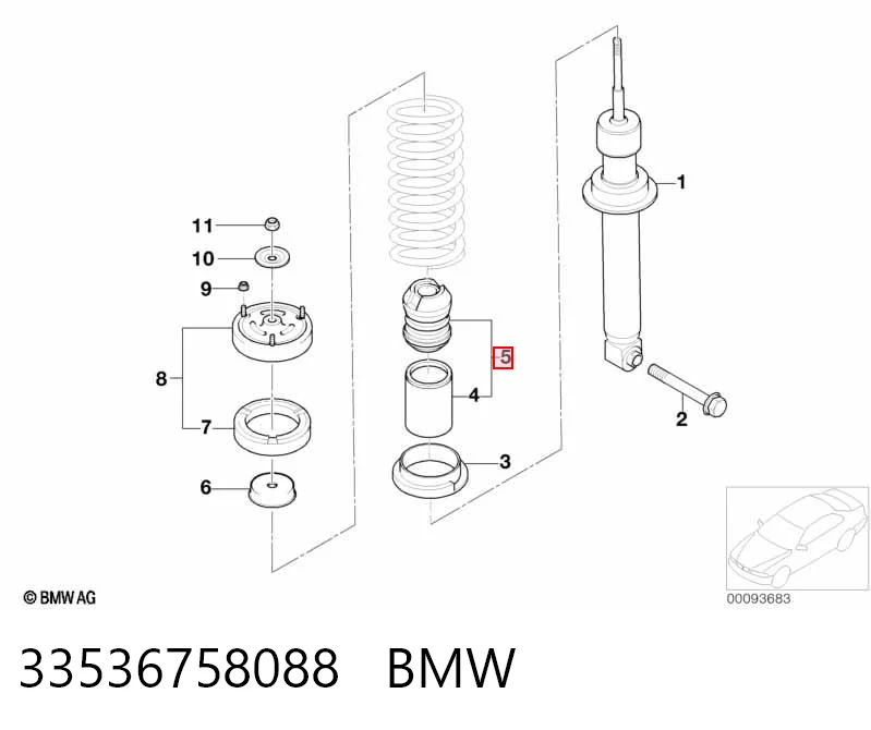 Comprar Topes de suspensión & guardapolvo amortiguador 7 E65, E66, E67