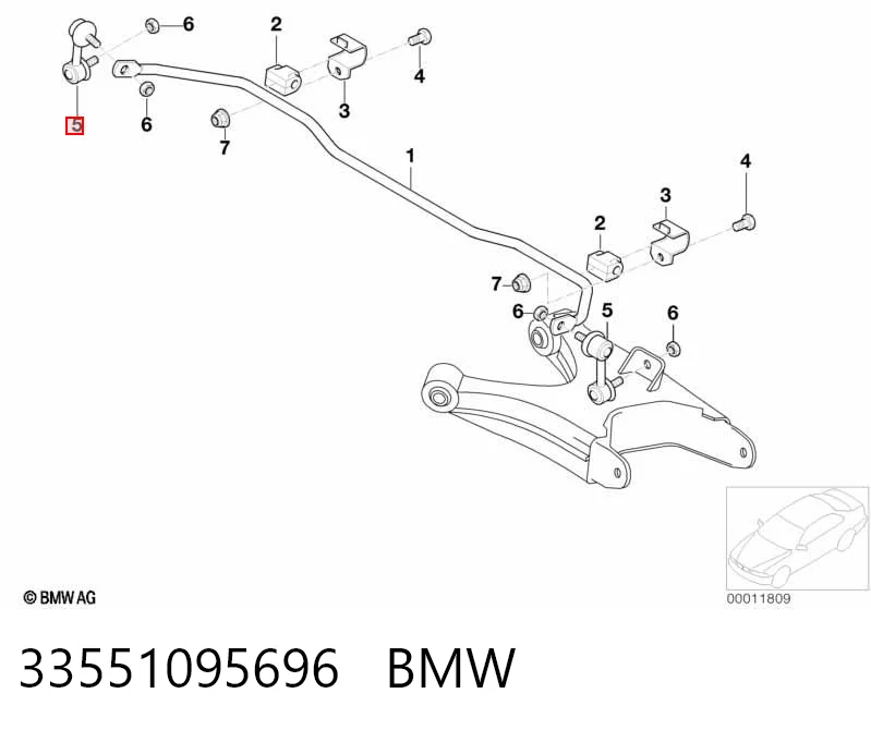 Gomas de barra estabilizadora BMW 7  (E38)
