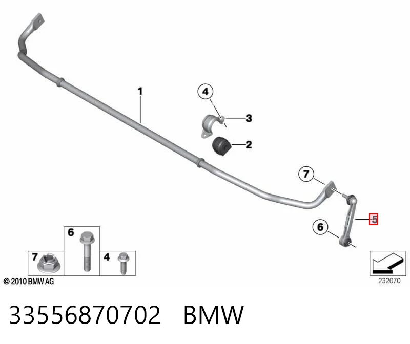 33556870702 BMW Silentblock de la barra estabilizadora