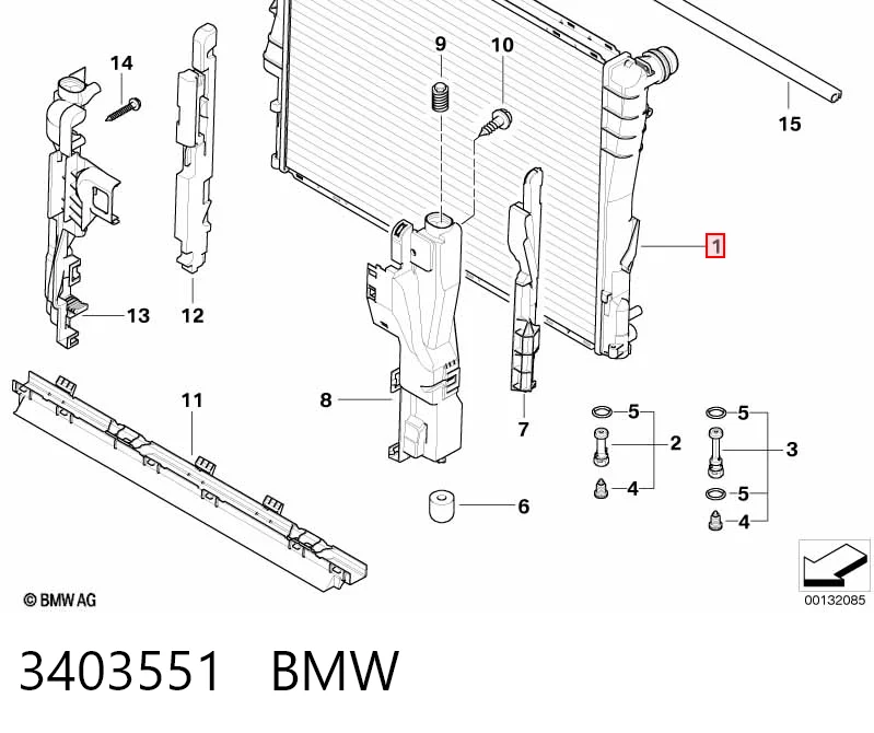 3403551 BMW Refrigeración del motor